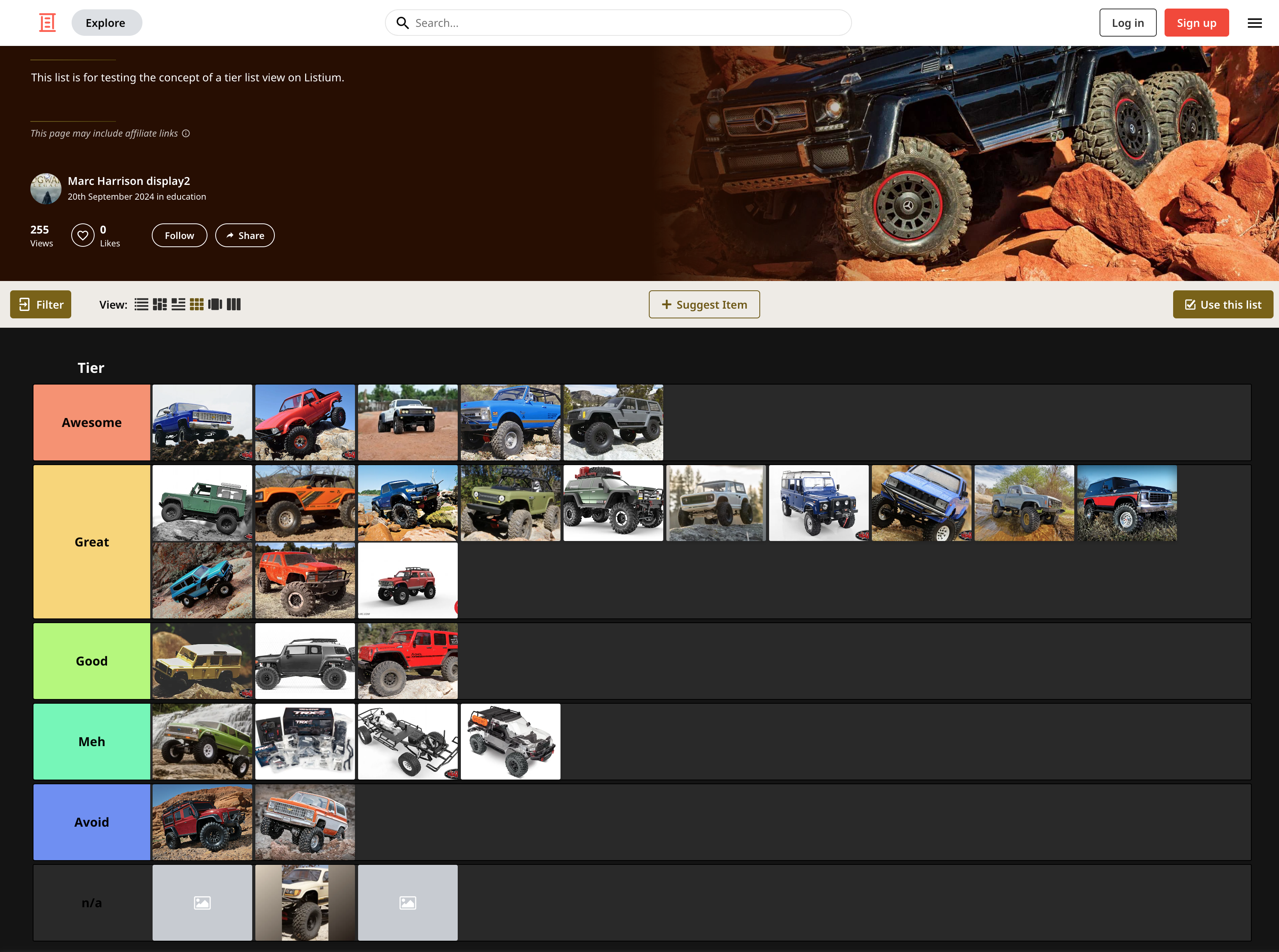 Tier List Screenshot